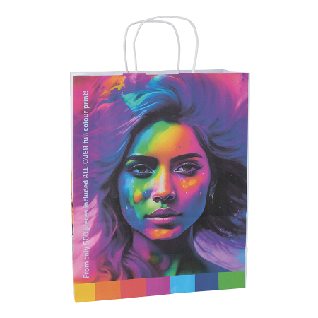 Papiertasche weiß oder ecru 320 x 420 x 110 mm