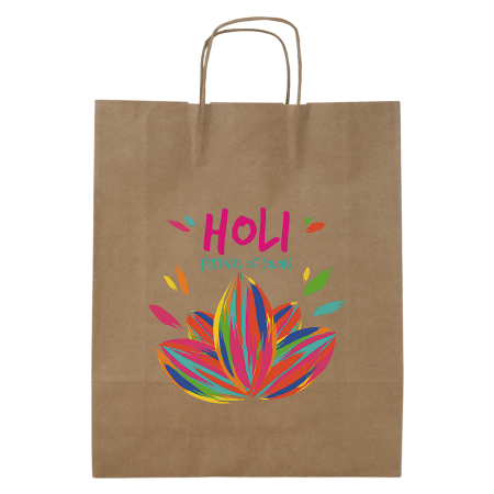 Papiertasche weiß und braun 320 x 420 x 110 mm