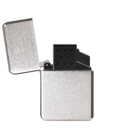 Breites Exklusive Jetflame Feuerzeug Chrom gebürstet mit Kappe, nachfüllbar