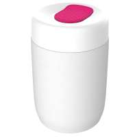 Pot weiß, Deckel magenta