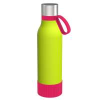 Flasche grün, Ring magenta, Hülle magenta