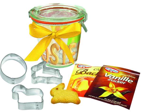 Oster-Backförmchen im Weckglas