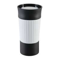 Becher schwarz, Hülle weiß