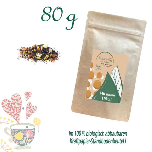 YuboFiT® Schwarzer Tee CHRISMAS FLOW