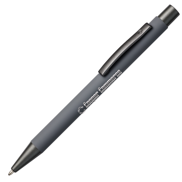 BARBADOS soft touch Kugelschreiber mit Spiegel Gravur