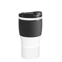 Becher schwarz, Ring weiß, Hülle weiß