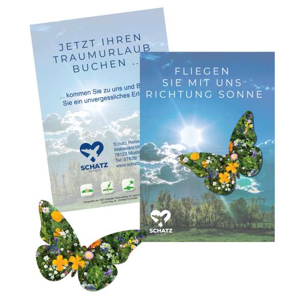 Samenpapier auf A6-Karte