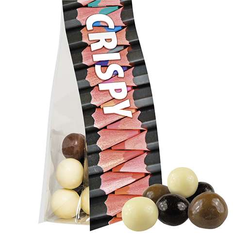 Knusperkugeln-Mix, ca. 20g, Express Blockbodenbeutel mit Werbereiter