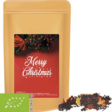 Bio Weihnachts Schwarztee, ca. 55g, Standbeutel Midi