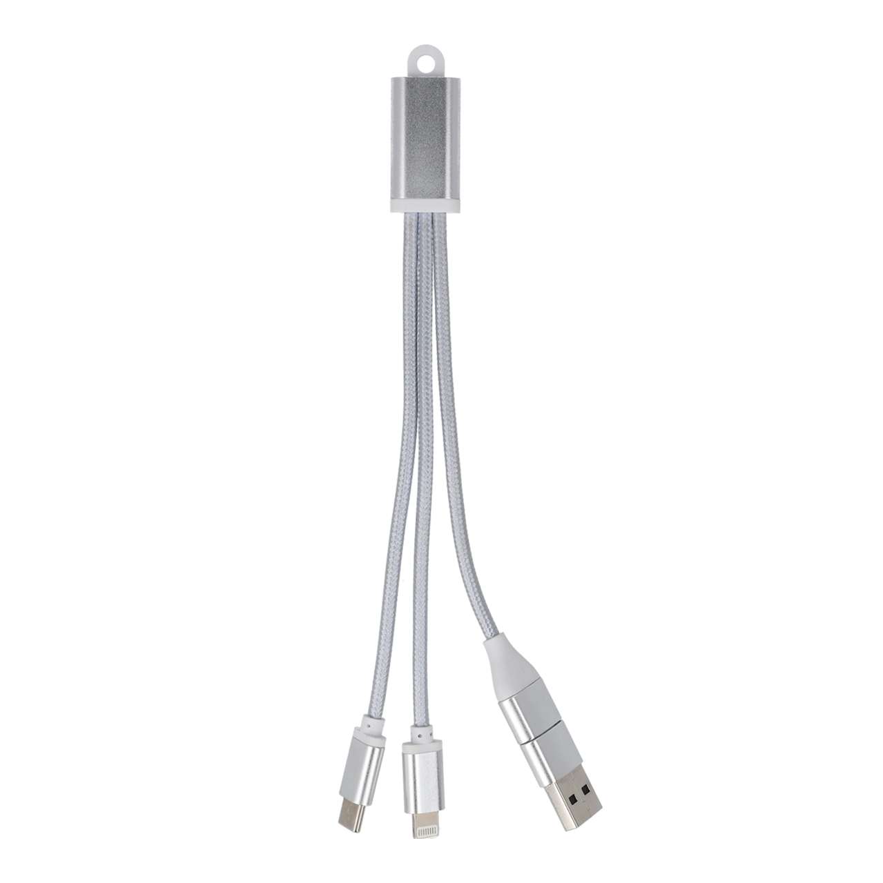 2-in-1-Ladekabel USB-A / C zu USB-C & Lightning Aluminium