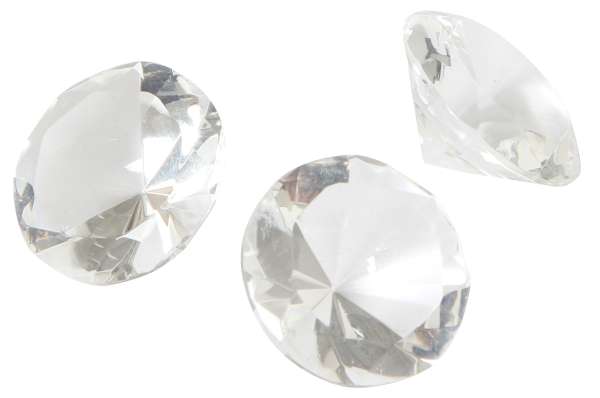 Glasdiamanten Set (3) klar 4 cm