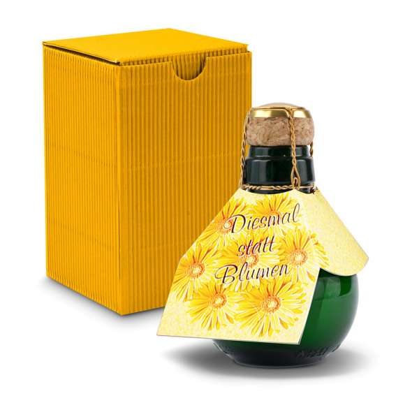 Kleinste Sektflasche der Welt! Diesmal statt Blumen - Inklusive Geschenkkarton in, 125 ml