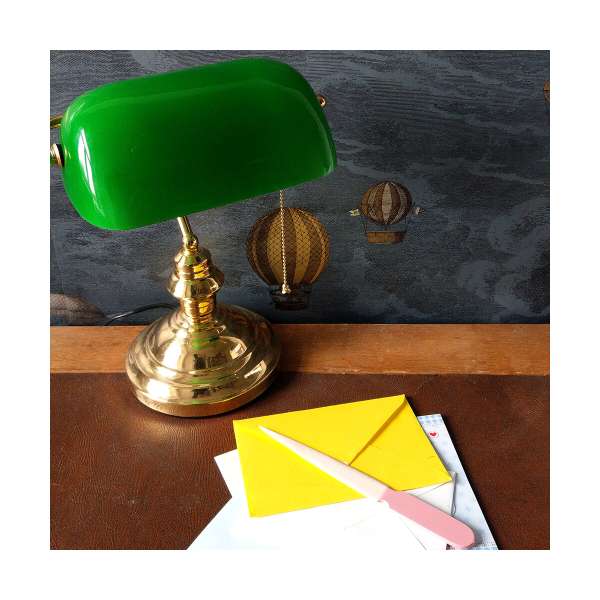 Brieföffner, mit farbigem Griff, hellrosa, aus Holz 21 cm