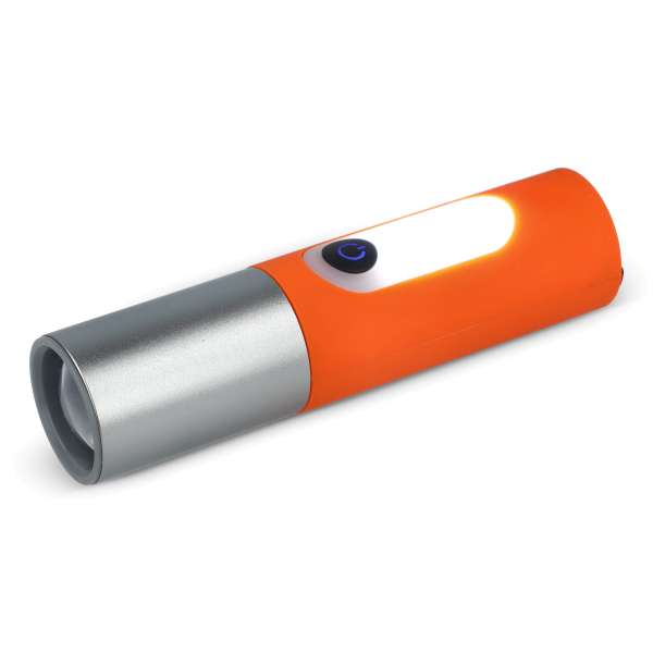 Wiederaufladbare 10-W-LED-Taschenlampe mit Zoomfunktion, 300 lm