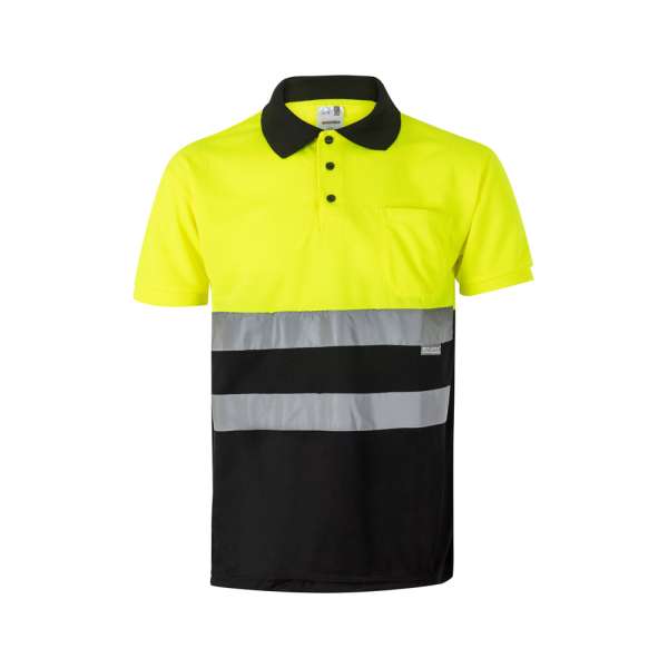 VL CUPID Zweifarbiges Poloshirt im Bird-Eye-Design (160g / m²) mit kurzen Ärmeln, aus Polyester (100