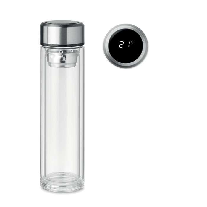 Flasche 390ml mit LED Anzeige POLE GLASS