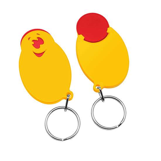 Chiphalter mit 1€-Chip "Gesicht"