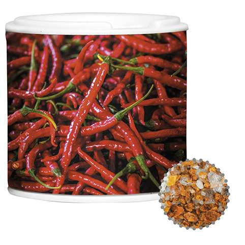 Gewürzmischung Chili-Salz, ca. 25g, Gewürzpappstreuer