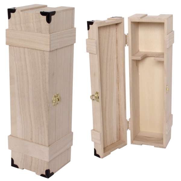 Weinbox mit Beschlägen für 1 Flasche