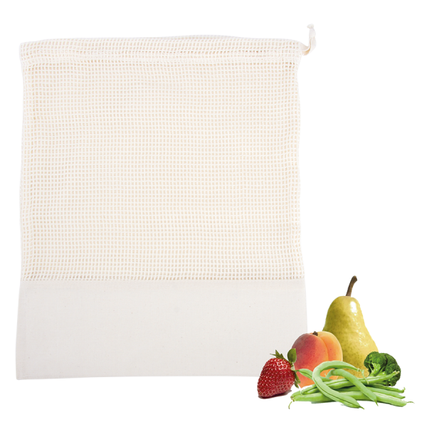 Baumwolle Obst- und Gemüse Tasche Naturfarben