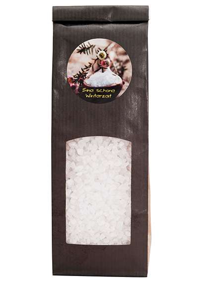 Badesalz in Papiertasche