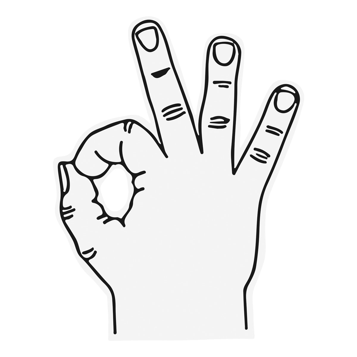 Winkehand aus Schaumstoff OKAY