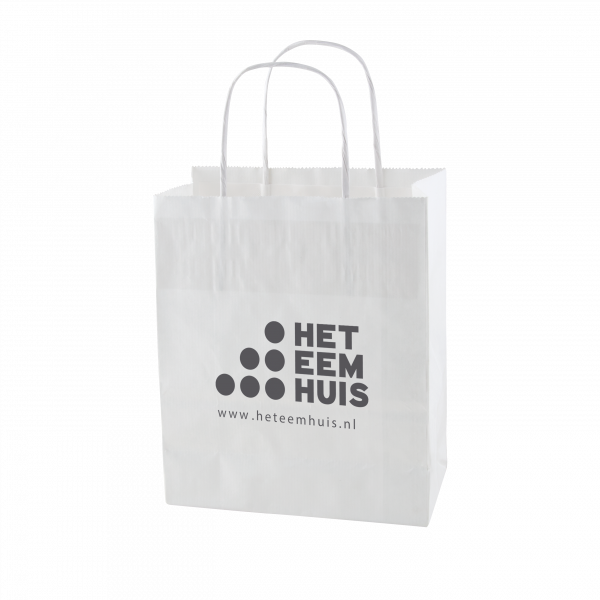 ROBLE ecru Papiertasche weiß und braun