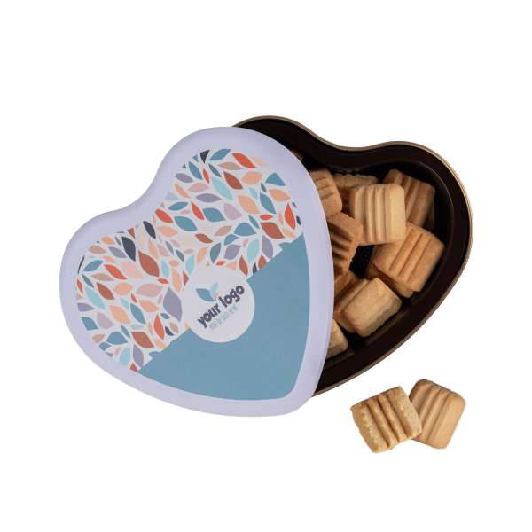 KEKSE MINI BUTTER COOKIES IN EINER HERZDOSE