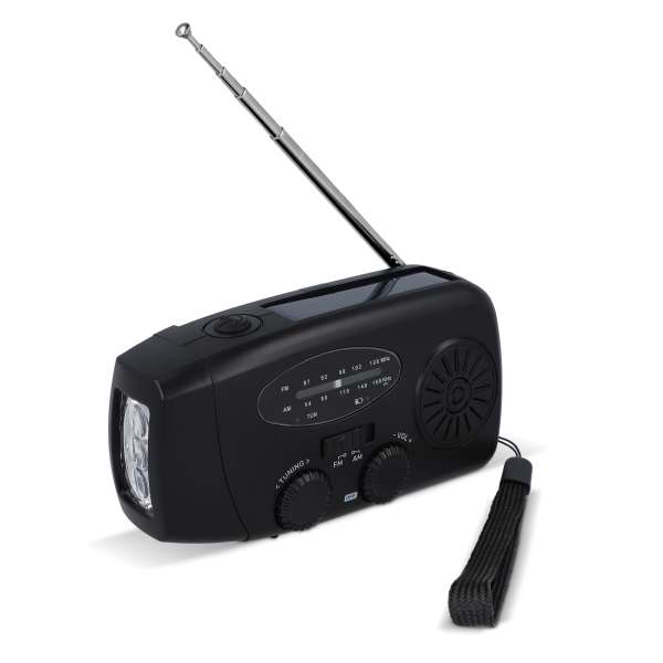 SafeSound Notfallradio mit Solar und Handaufzug