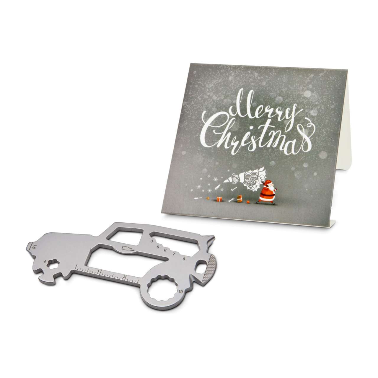 Geschenkartikel: ROMINOX® Key Tool Funktionen) im Motiv-Mäppchen Merry Christmas