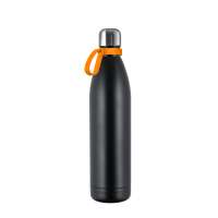 Flasche schwarz, Ring orange