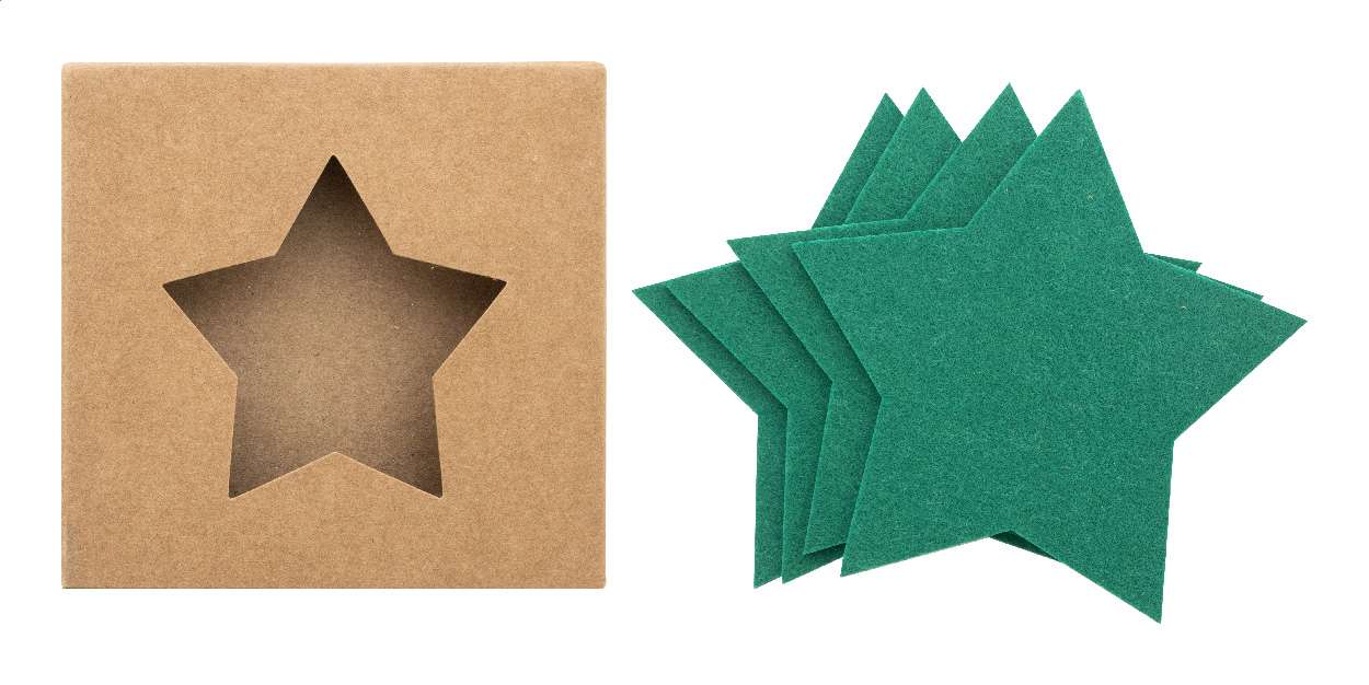 Weihnachtsuntersetzer-Set RPET Vagnes