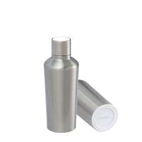 Flasche silber, Deckel weiß, Boden weiß