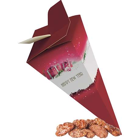 Feuergebrannte Mandeln, ca. 30g, Präsent-Pyramide