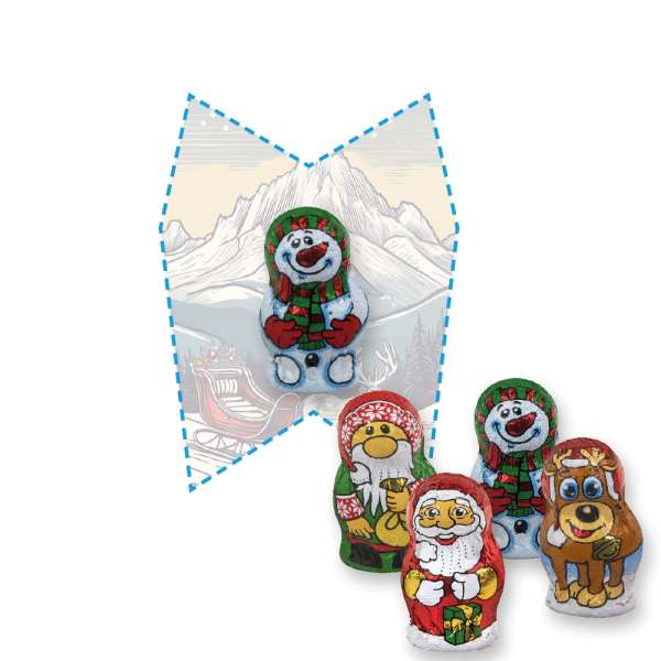 Schoko-Weihnachts Mix, ca. 7g, Flyer Mini eigene Form