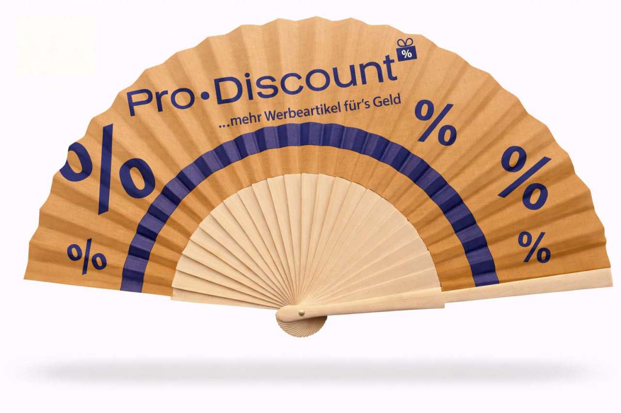 Holz-Fächer mit Druck auf Stoff