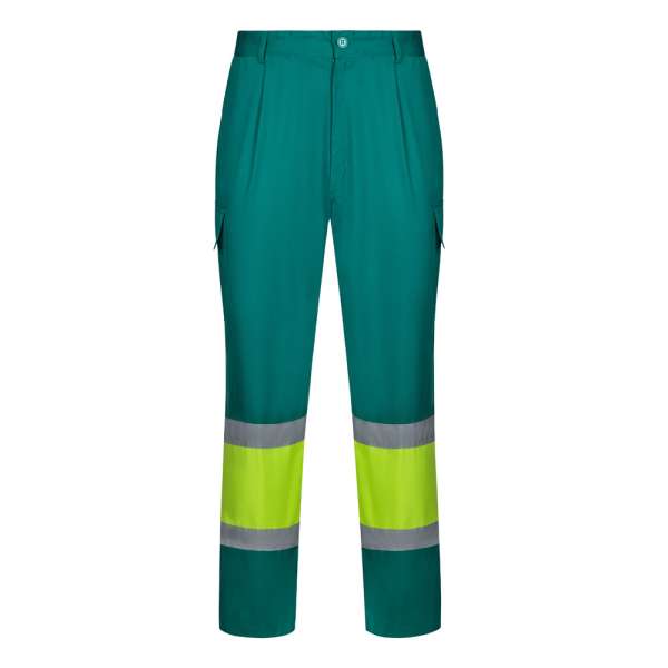 VL ARTEMIS Zweifarbige Hose aus Twill (190g / m²), Baumwolle (20%) und Polyester (80%)