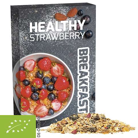 Bio Müsli Erdbeerchen, ca. 50g, Faltschachtel