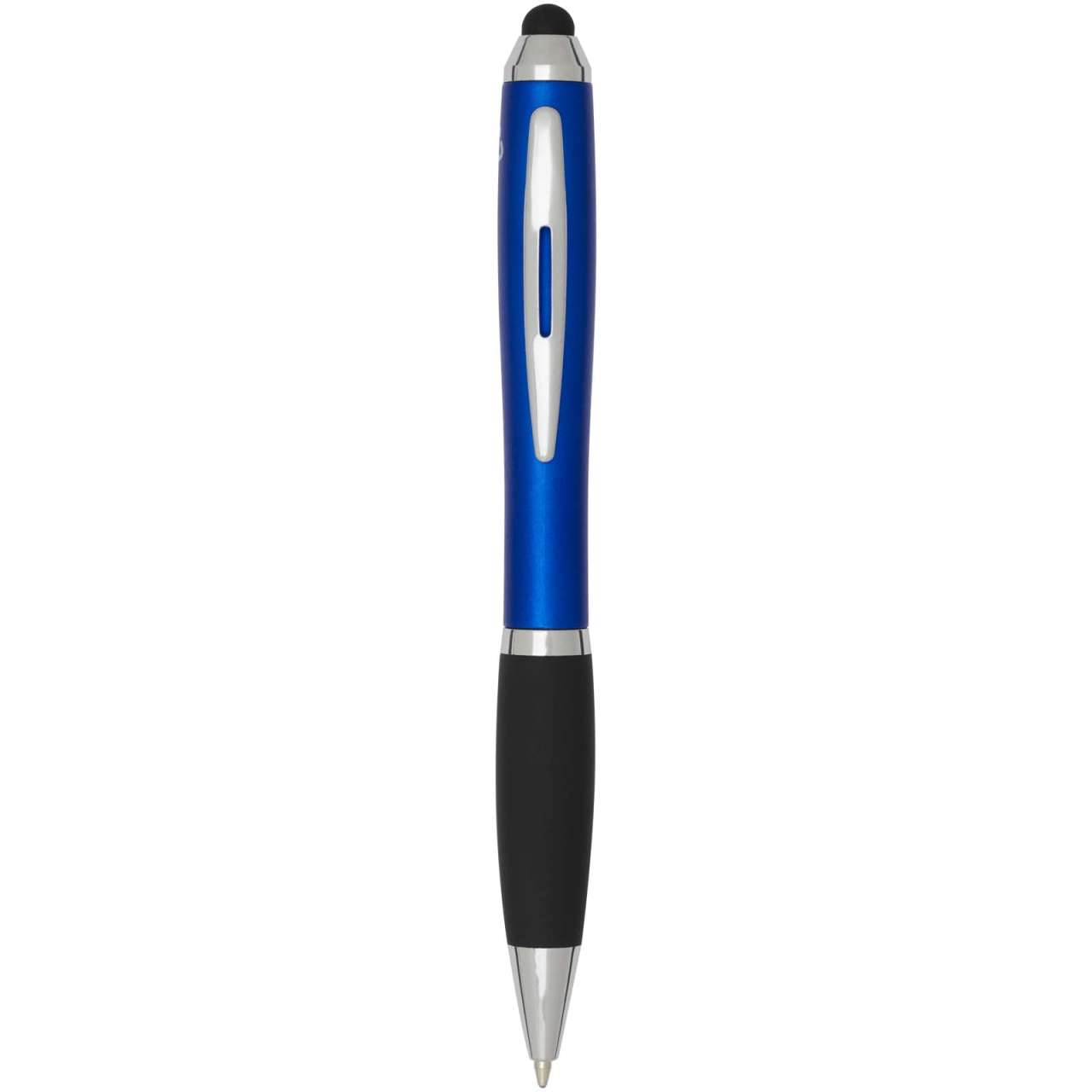 Nash RCS Stylus Kugelschreiber aus recyceltem Kunststoff mit farbigem Schaft und schwarzem Griff (bl