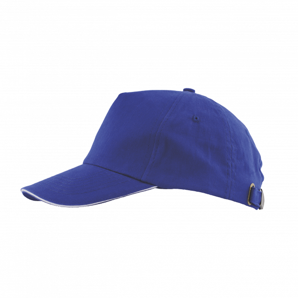 Cap 5 Panel aus gebürsteter Baumwolle mit Schnallenverschluss