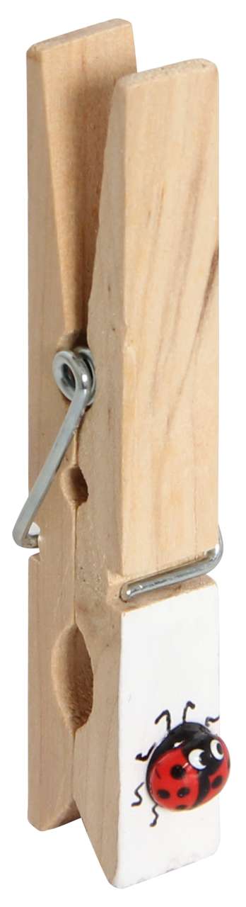 Holzklammer mit Käfer