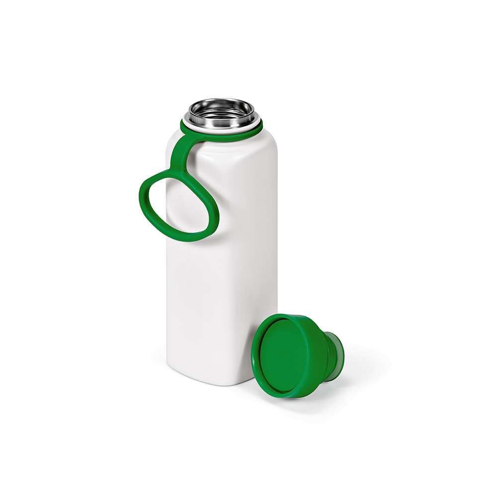 Ural Trinkflasche recy. Edelstahl, 820 ml. 360° Push-Verschluss