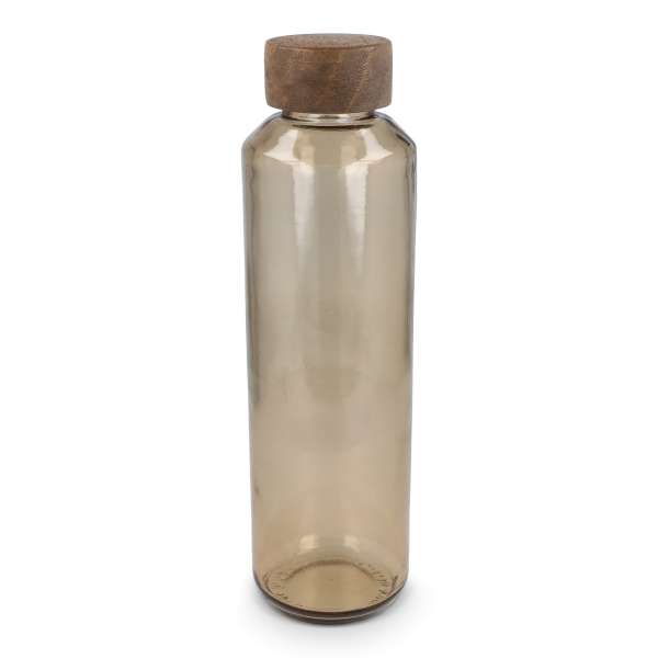 InSideOut Recycelte Glaswasserflasche ReuuZ mit Holzverschluss 650 ml