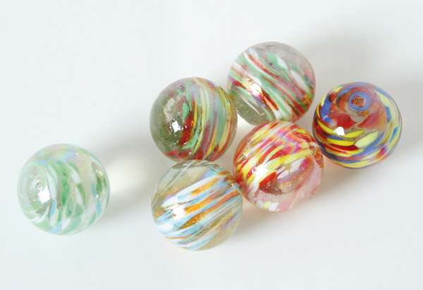 Glas-Murmeln 40 mm, 6-tlg.