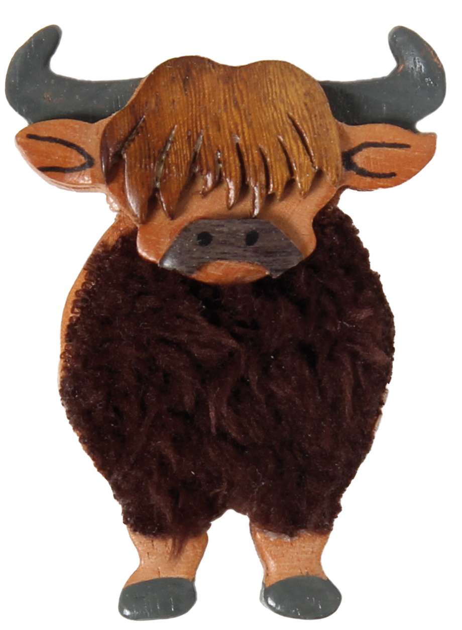 Magnet Tier mit Glupschaugen und Plüschfell