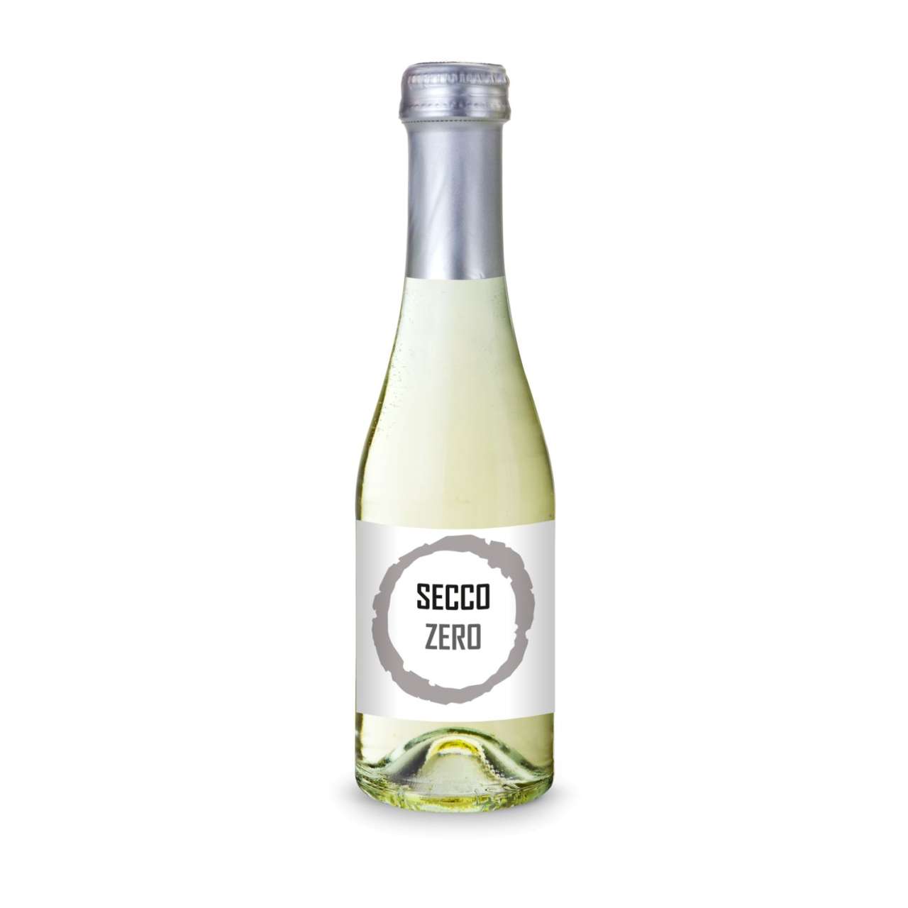 Secco ZERO - Schäumendes Getränk aus alkoholfreiem Wein - Flasche klar - Kapselfarbe, 0,2 l