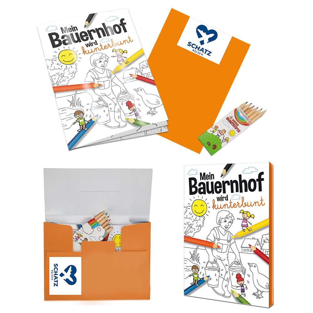 Malbuch / Mal-Set A6 - Bauernhof