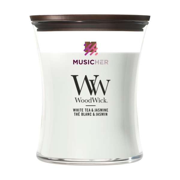 WoodWick White Tea & Jasmine Medium Candle Duftkerze