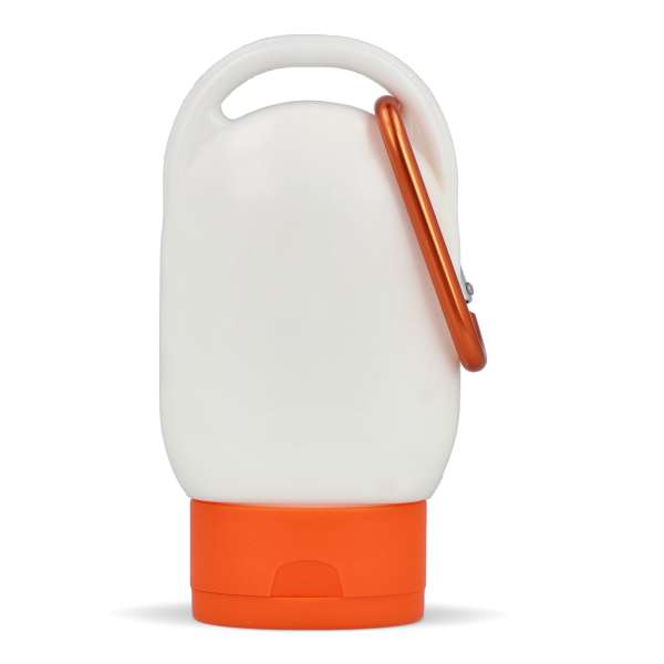 Sonnenschutzlotion mit Karabiner SPF30 aus recyceltem Material