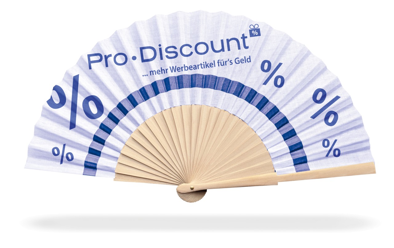 Holz-Fächer mit Druck auf Stoff